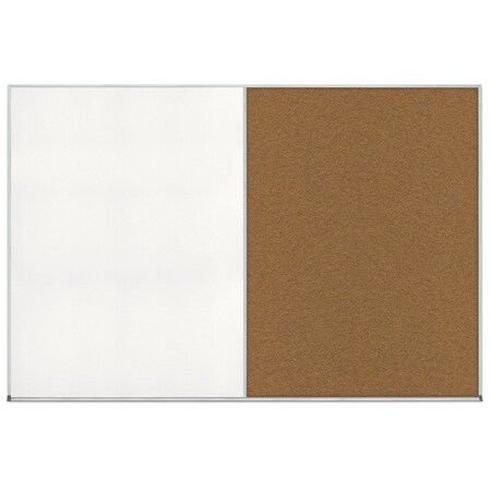 United Visual Products Enclosed Corkboard, 1 Door, 24"x36", 4" Fra UV3408-GOLD-AMETHY